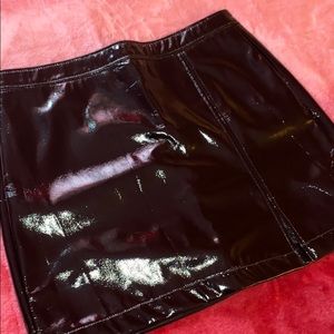 Elevate Faux Patent Leather Mini Skirt